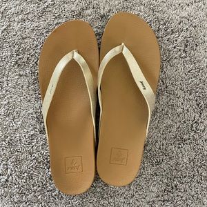 Metallic gold flip-flops by Reef NEVER WORN OUTSIDE